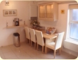 Dining area, limestone flooring